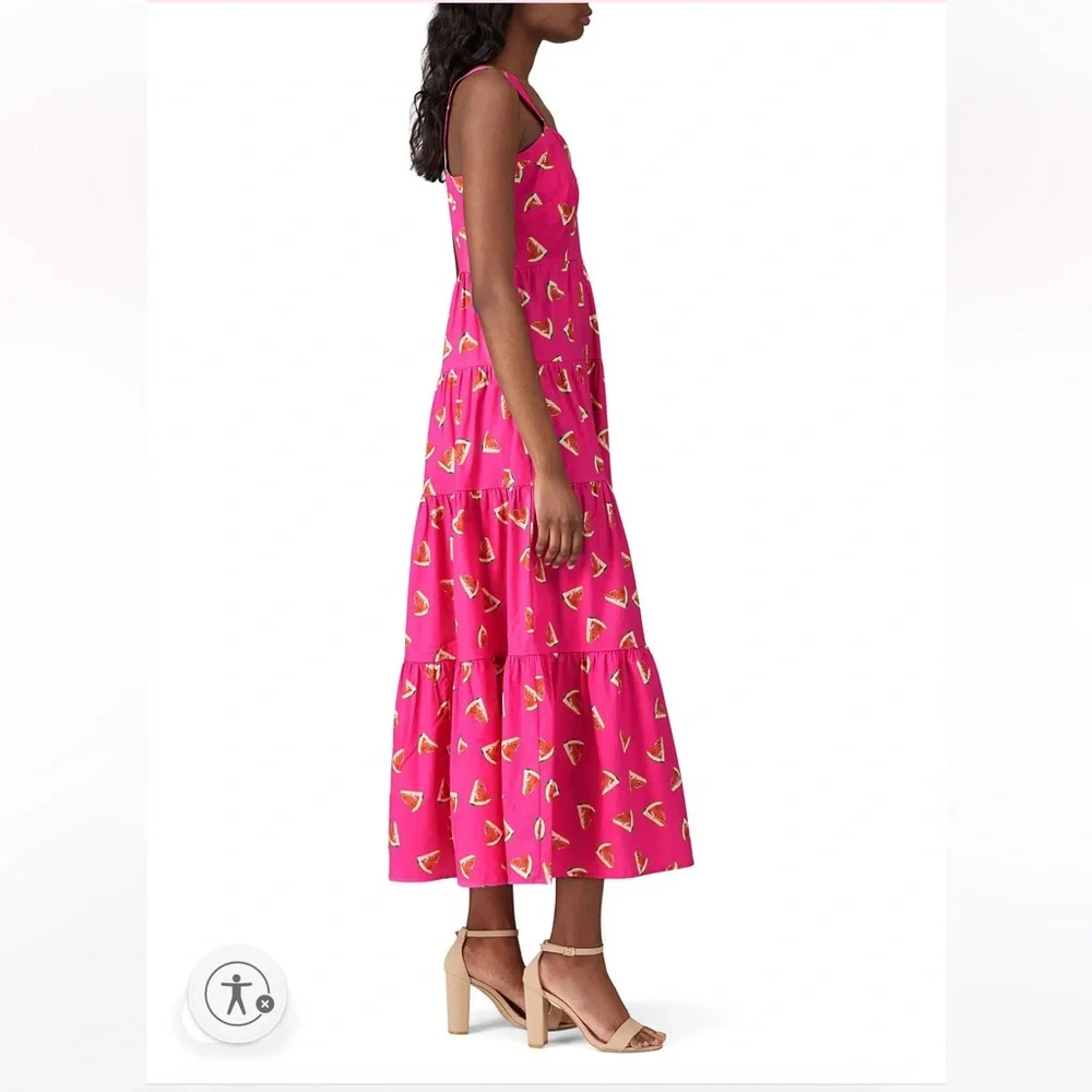 Color Me Courtney Watermelon 🍉 Print Maxi Dress sz 6 - Picture 3 of 7